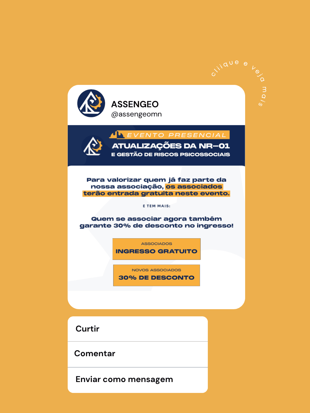 A ASSENGEO preparou um evento presencial para profissionais,